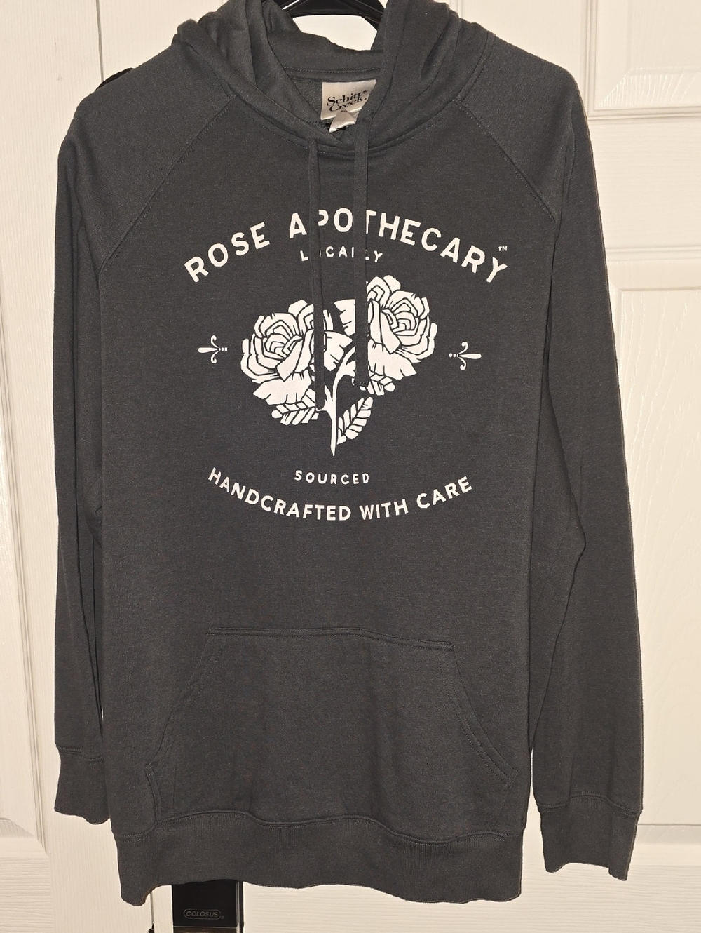 Torrid Rose Apothecary Graphic Hoodie - Dark Charcoal with White Print